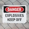 Signmission Explosives Keep Off Danger Sign, Plastic, 10in W x 7in L, 2PK OS-2PACK-DS-P-710-L-2338 - alternate 3